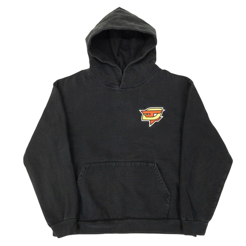 FaZe x OpTic Hoodie Mens XL Black Gaming Pullover Sweatshirt Heavyweight Esports